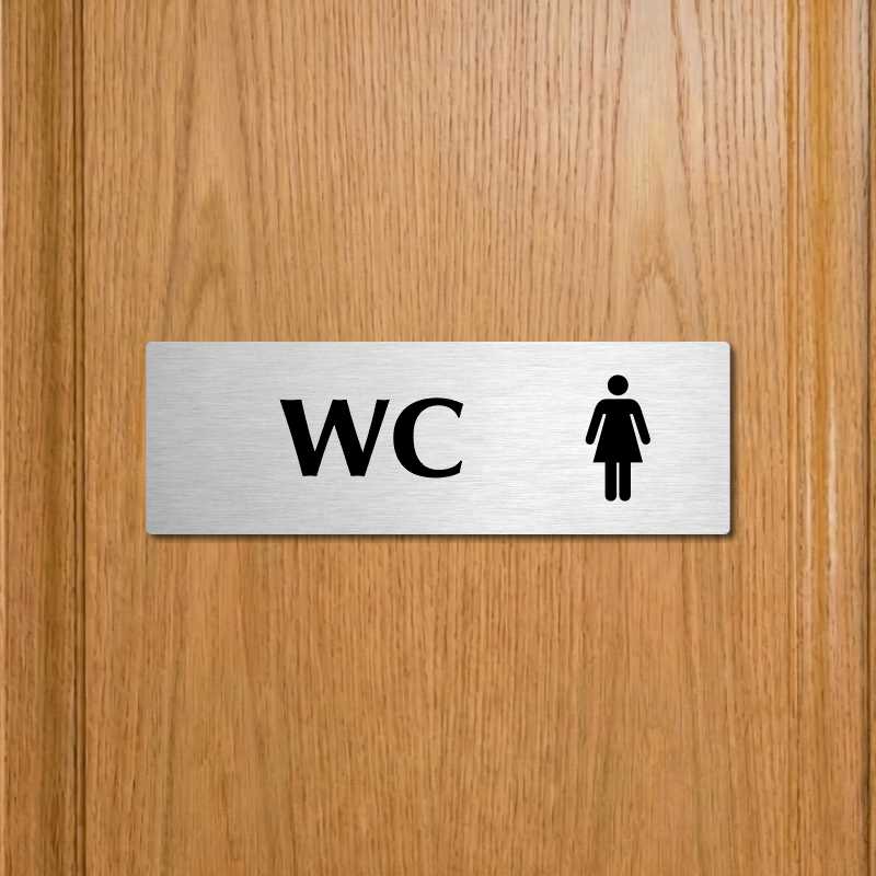 WC ženy, 240x79mm, zlatá popiska s rámečkem